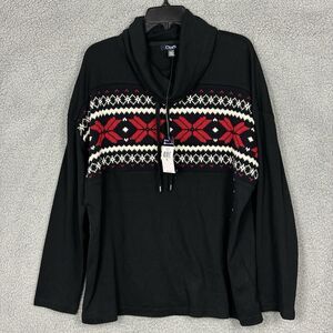 Chaps Boho Cowl Neck Lightweight Sweater Jumper Womens XL, cottage core NEW!